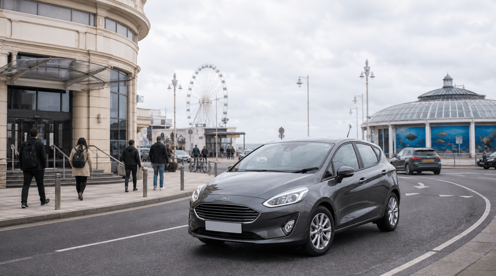 Compact hire car ready for practical travel around Uckfield